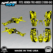 Graphics Kit for ATV Honda TRX 400EX (1999-2004) Revolt Series - YELLOW