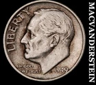 1949 Roosevelt Dime- Silver- Scarce Better Date- No Reserve #K3994