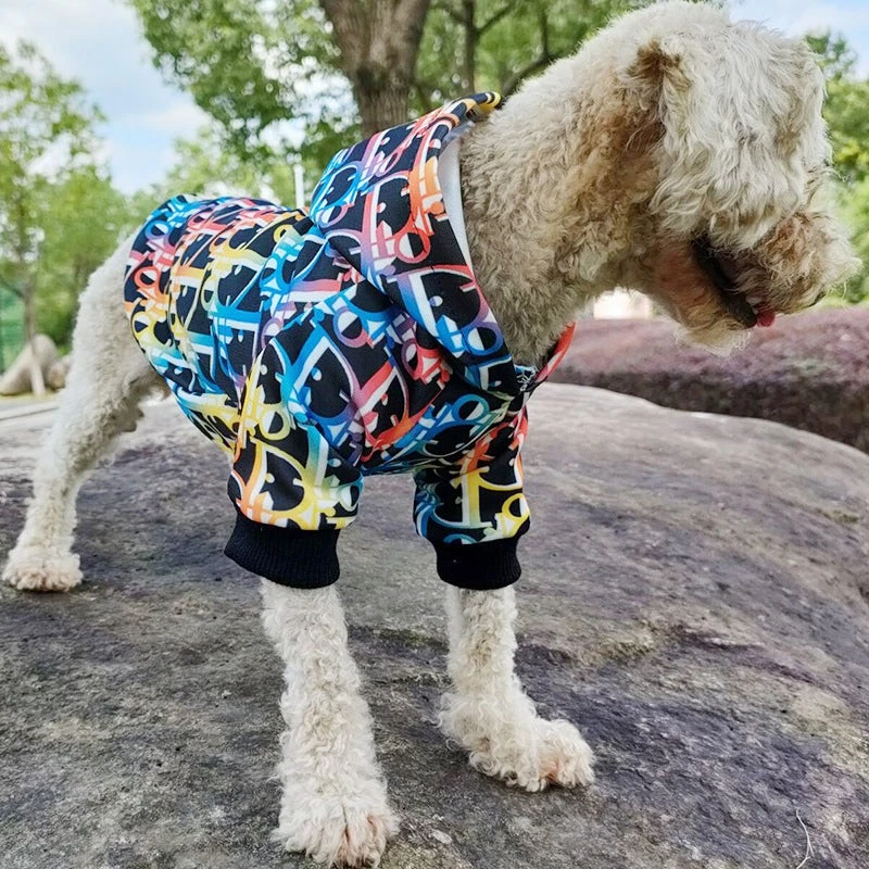 Colorful Letter Print Pet Hoodie - Image 2 of 4