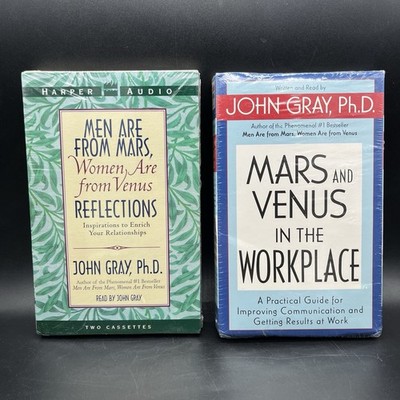 Men Are From Mars Women Are From Venus Lot Of 2 Cassette Audiobooks Work & Home