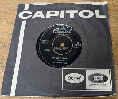 CL 15459 7'' 45RPM '66 THE BEACH BOYS ''GOD ONLY KNOWS'' EX