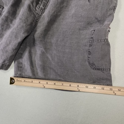 J. Jill Shorts Womens Size 12T Tall Gray 100% Hemp Cargo Coastal Grandma Beach - Picture 13 of 14