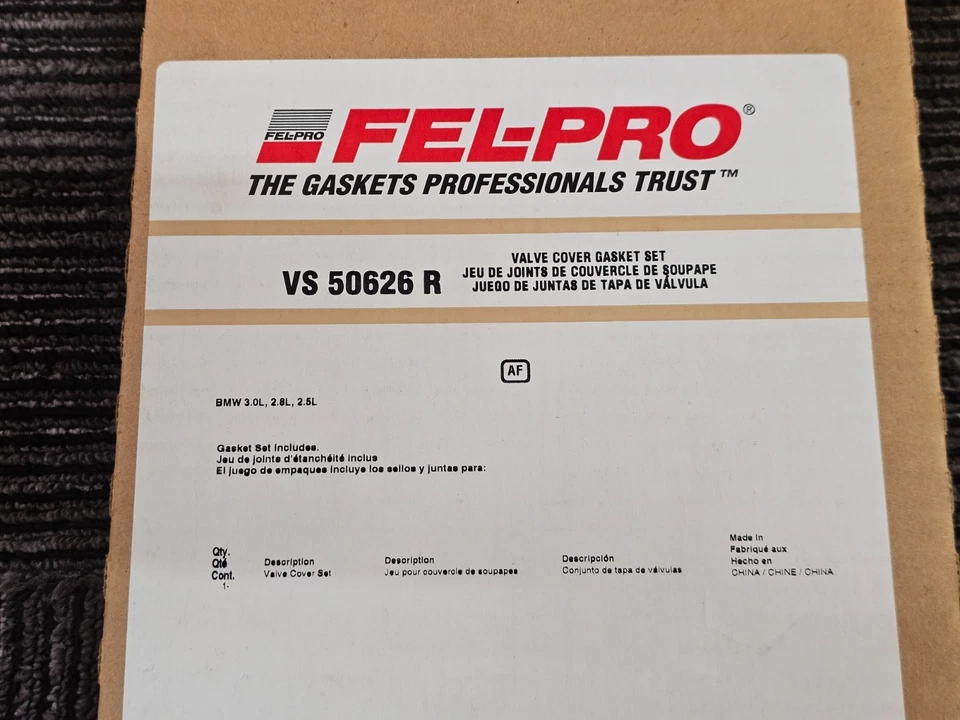 Junta de cubierta de válvula de motor Fel-pro VS50626R para BMW 1999-2003 2,5 L 2,8 L 3,0 L-L6 Foto 2 de 4