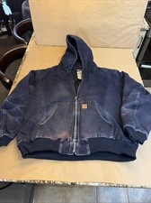 Carhartt Jacket/Coat - J30 MDT Blue Duck Canvas Quilt Lined Hooded Men s XXL
