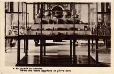 Old postcard AK Louvre Museum - Showcase of Egyptian Vases EGYPT (1324333)