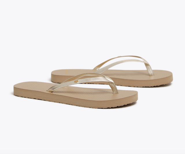 patos metallic disk gladiator sandal