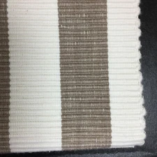 Kate Spade long wharf table runner woven cream tan stripe farmhouse 15 x 72 N