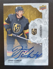 2019-20 UD Engrained Jimmy Schuldt Rookie On Card Auto #76 Vegas Golden Knights