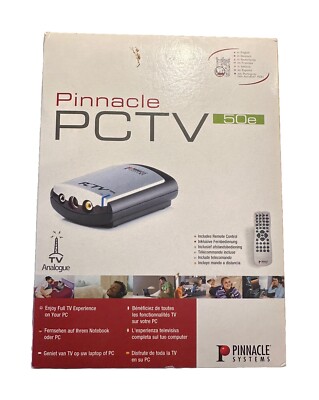 Pinnacle PCTV Media Center 50e Windows mit Handbuch und Remote Software CD Originalverpackt