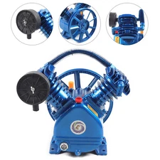 175psi V Style 2 Cylinder Air Compressor Pump Motor Head Double Stage Air Tool