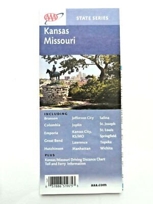 KANSAS and MISSOURI AAA State Map 2005 