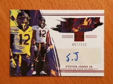 2023 Impeccable Canvas Creations Auto Red Steven Jones Jr App State #'d 57/199