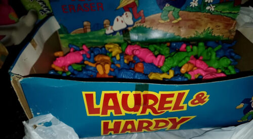 1 Laurel & 1 Hardy Vintage Eraser Perfectly Works And Erases 1960s/70s Pick 2 🔥 - Picture 3 of 3