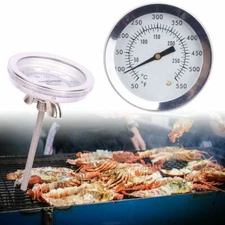 Steel Temperature Gauge Thermometer for Barbecue BBQ Grill Smoker Pit Thermostat