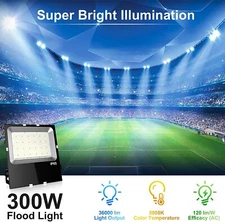 Waterproof 300W LED Flood Light Equiv 1500W HPS Outdoor Football Lighting Lamp