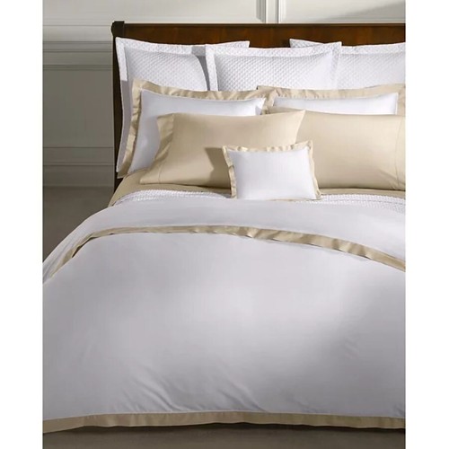 NEU Ralph Lauren Bio-Baumwollsatin Küste Sand Standard 2 Kissenbezüge $ 115