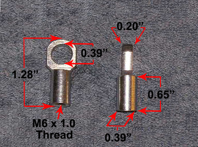 NP 3/8 hole M6 Thread Gas Spring Strut Blade loop Bolt Eye End Fitting Mount