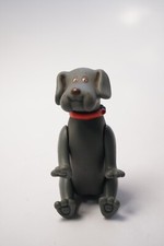 Vintage 1986 Pound Puppies Gray Dog Posable PVC Figure - Tonka Toy Puppy