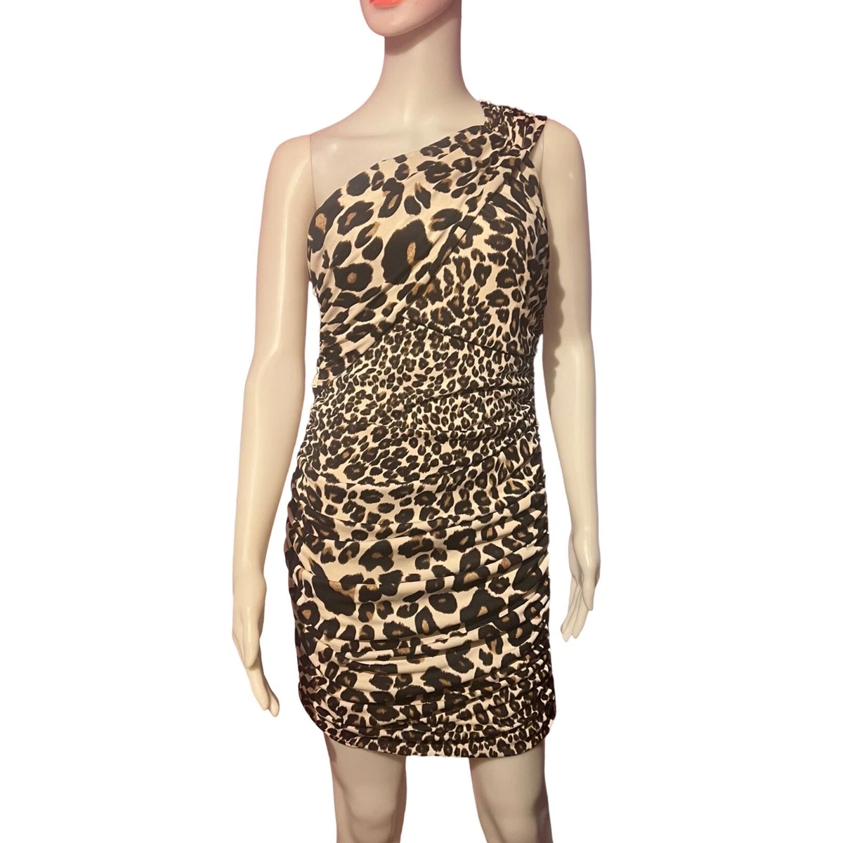 100 Bb Dakota Women'S Brown Animal Printed Ruched