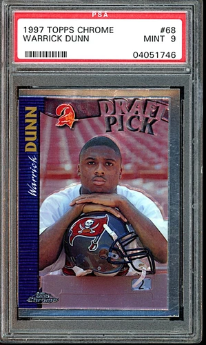 1997 Topps Chrome #68 Warrick Dunn Rookie PSA 9 Mint