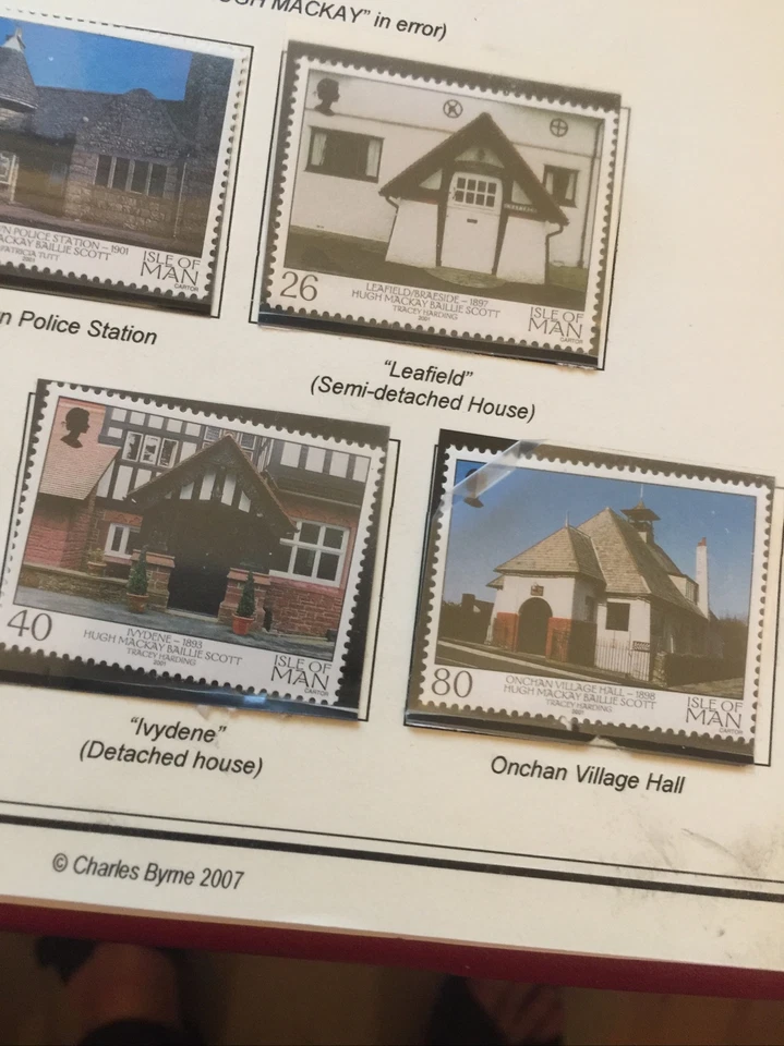 Isle Of Man Stamps Mint 2001 ARCHITECTURE Hugh Bailie Scott Set 5 Mint MNH WCP - Image 3 of 3