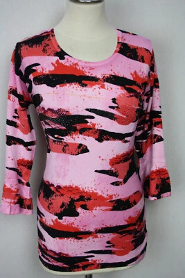 Damen Pullover Oberteil rosa Glitzer MILANO DESIGN by IMAGINI Gr36,38,44,46,48 - Bild 1 von 4