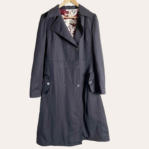 See by Chloe Vintage Y2K Black Double Breasted A-Line Trench Coat Size 10