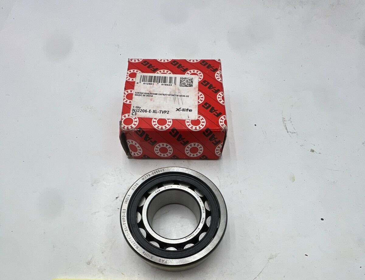 (LOT OF 5) FAG NJ2206-E-XL-TVP2-C3 X-Life Cylindrical Roller Bearing 30x62x20mm