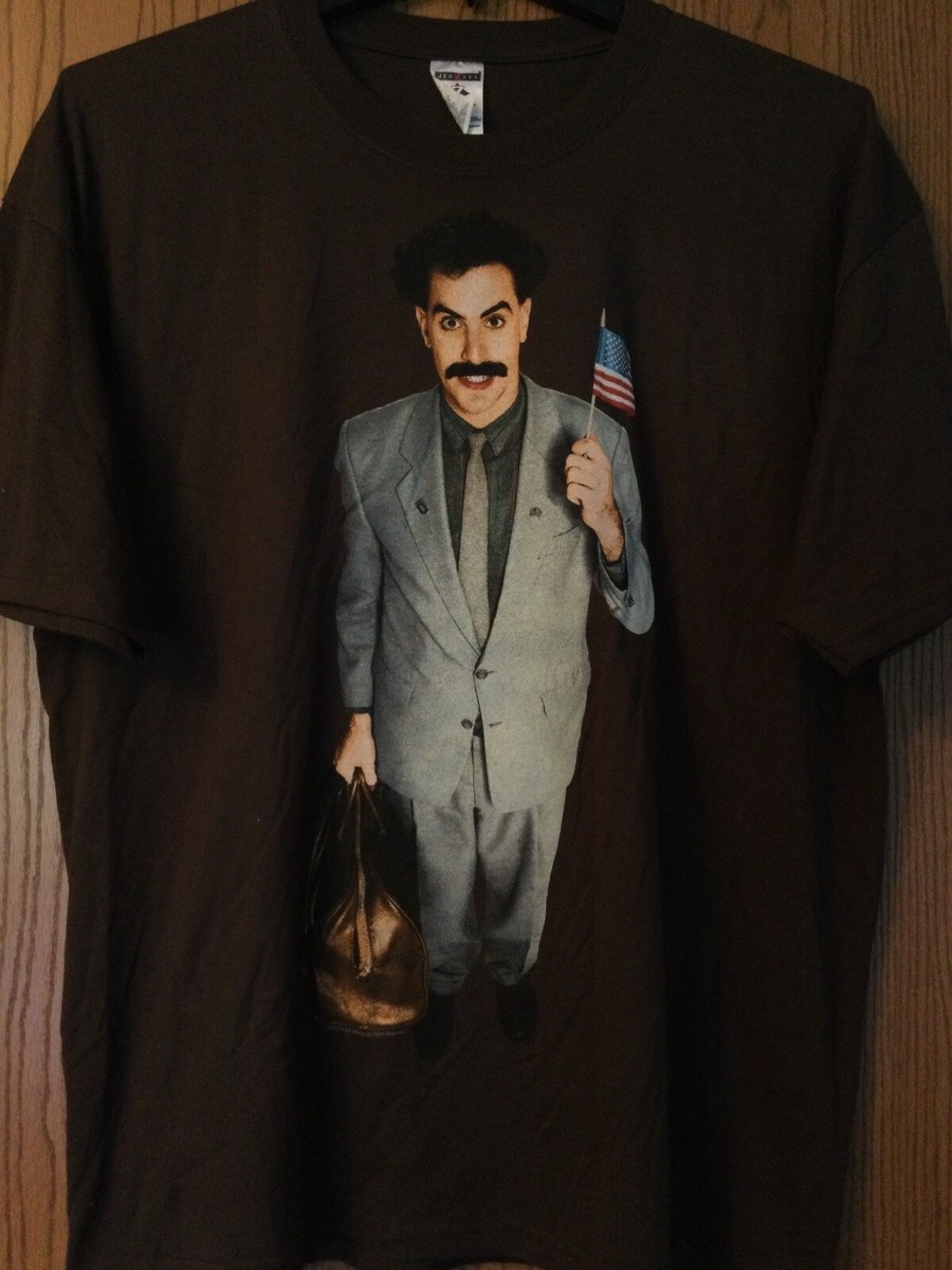 borat dress shirt Borat - 2006 Fox Film - Brown Shirt - Cotton Blend - XL