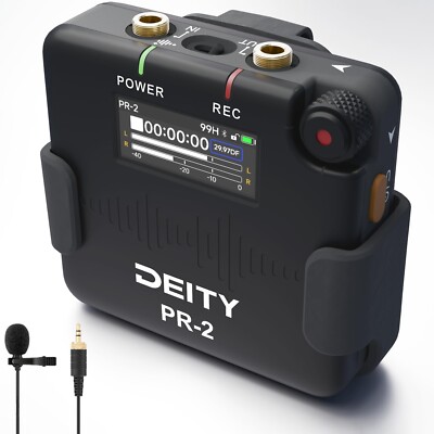 Deity PR-2 Stereo Pocket Audio Recorder Microphone 32-Bit Float Video Recording