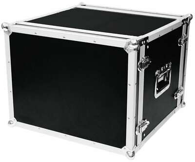 Effektrack 8 HE 19'' DJ Studio Rack Case Flightcase 24 cm tief schwarz Verstärker
