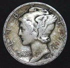 1942-D  10C Mercury Dime 90% Silver 24otw0927