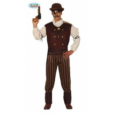 COSTUME STEAMPUNK VITTORIANO CARNEVALE VESTITO ADULTO GUIRCA PERSONAGGIO STORICO