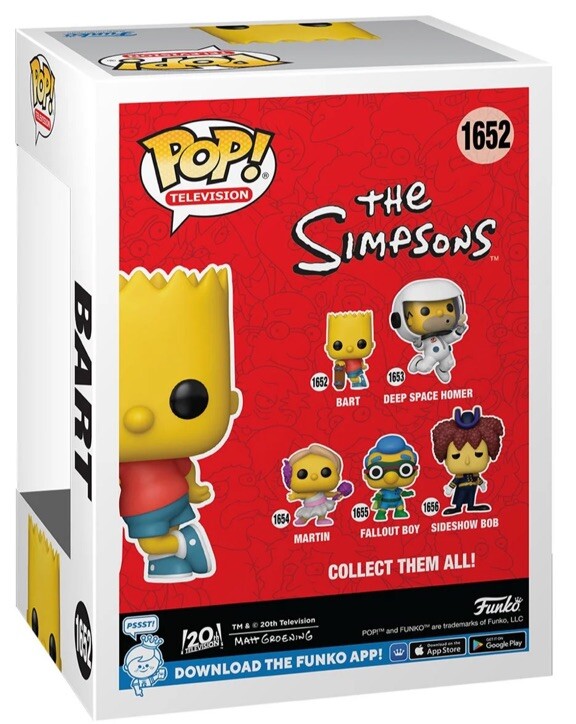 The Simpsons Bart Simpson with Skateboard Funko Pop! Vinyl