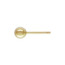Classic 4mm 14K Yellow Gold Ball Stud Post Earrings
