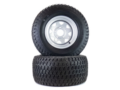 2) Super Turf Tire Assemblies 24x12.00-12 Fits Hustler Super Z 60