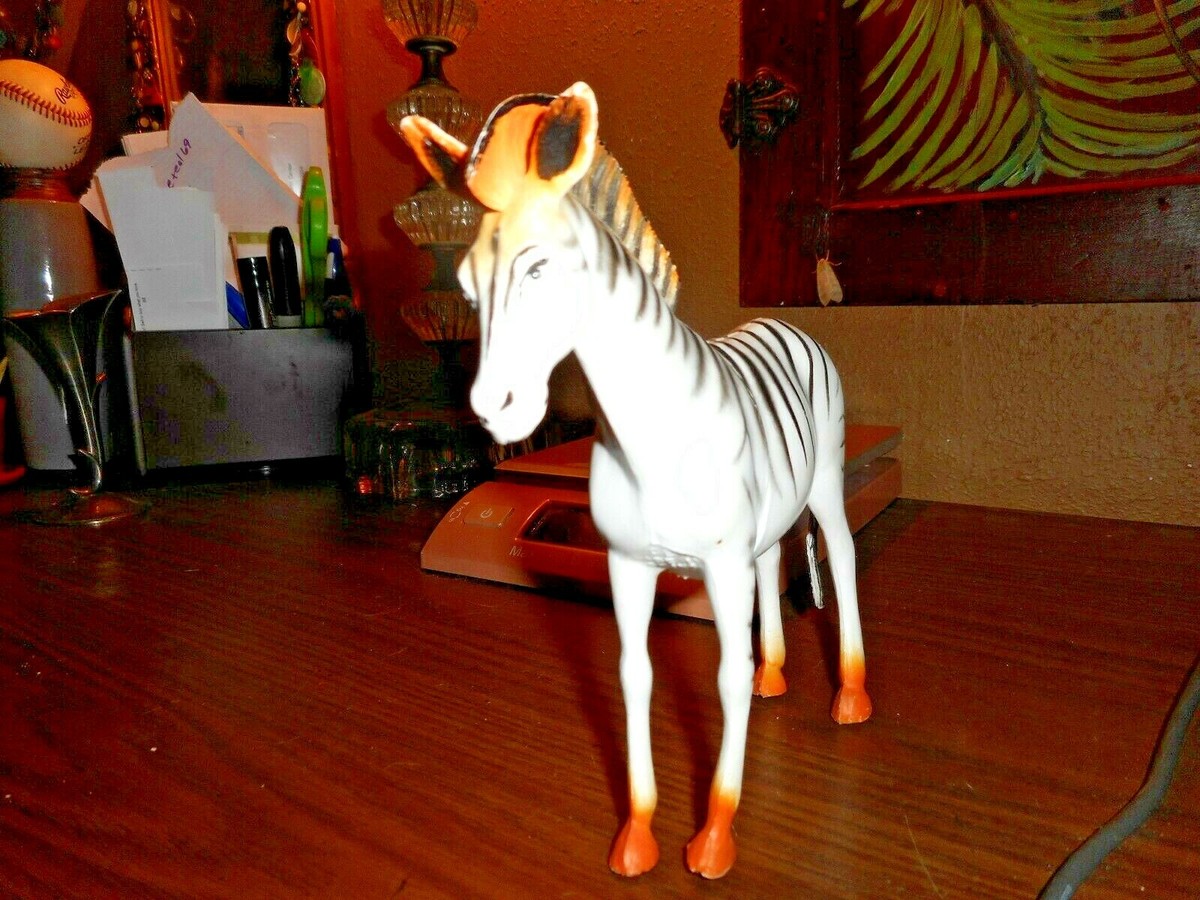 Vintage 1987 AAA Toy Zebra Figurine Made In China Hard