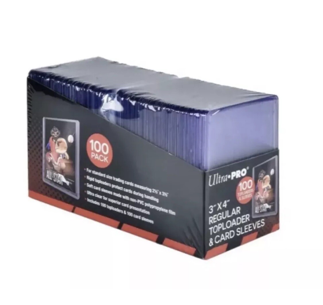 Semi Rigid Top Loader Ultra PRO Toploader Bundle - 100 Count 3x4