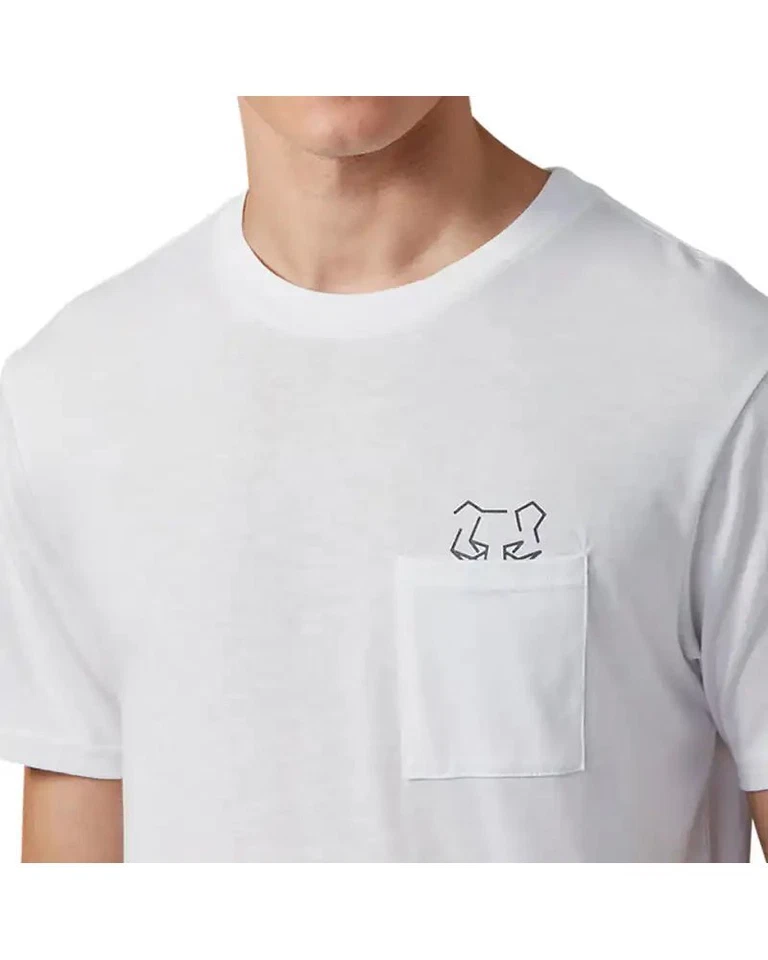 - Asics Tiger DT PKT SS Tee Maglia Maniche Corte Uomo, Real White - Immagine 4 di 4