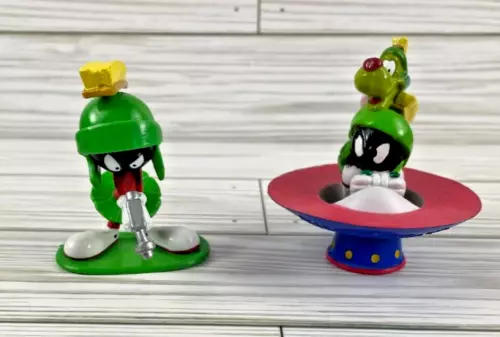 Warner Bros Marvin The Martian & K9 Flying Saucer Figure Pair 3" Looney Tunes