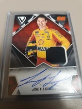 JOEY LOGANO 2019 VICTORY LANE RACING RACE USED METAL ON CARD AUTO !!!