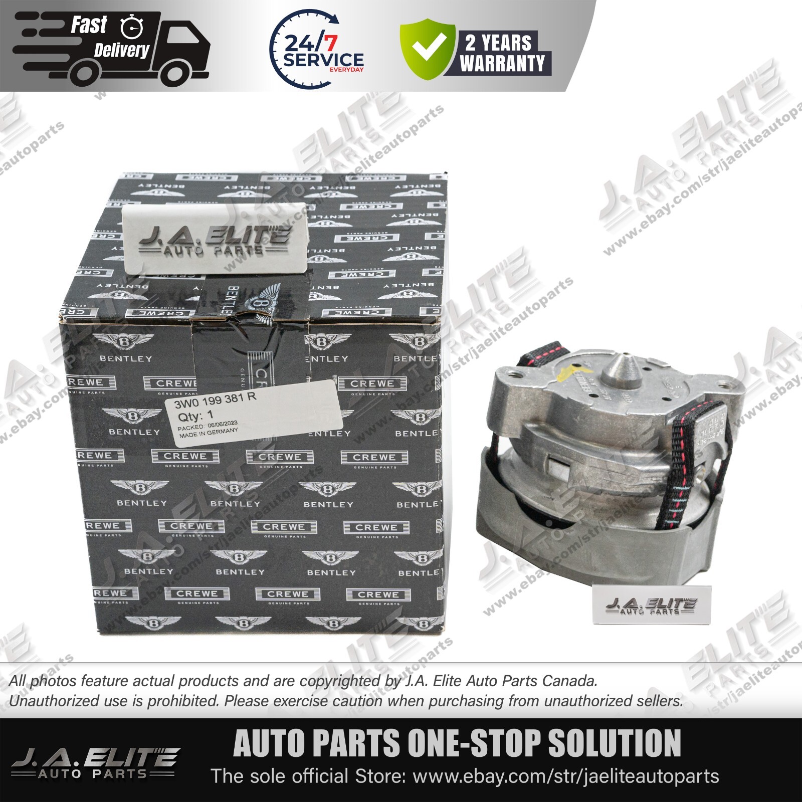 Bentley Engine Mount Kit 2pcs | OE Ref 3W0199381R | Fits Continental GTC ⚡