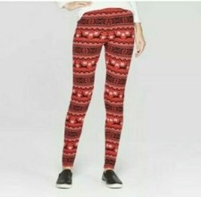 NEW 33 Degrees Red Reindeer Snowflake Sweater Leggings KNIT Christmas Free Ship