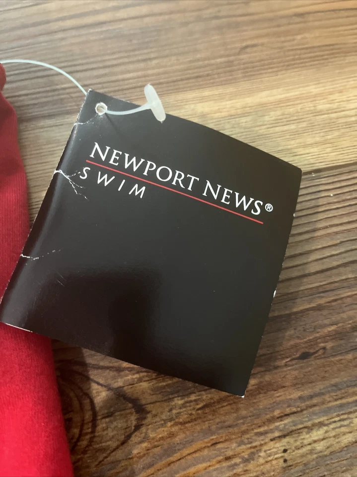 NEWPORT NEWS women's Red And White Unlined ONE-PIECE Swimsuit* 16 - Image 2 of 4