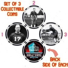 RED BADGRO - PRO FOOTBALL HALL OF FAME - COLLECTABLE COIN SET