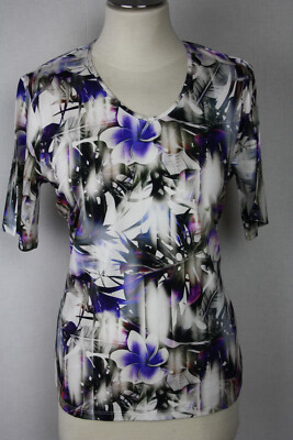 Damen Sommer Shirt Blumen Viskose MILANO Design by IMAGINI Gr.36/38,40/42