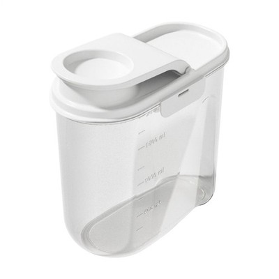 2L Dog Cat Food Container Sealed Plastic Storage Tank Moisture-proof Sealed Cans