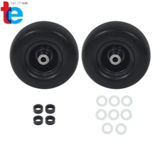 9X3.50-4 Inch Lawn Mower Tire & Wheel Assembly Polyurethane Solid Tires 2-Pack