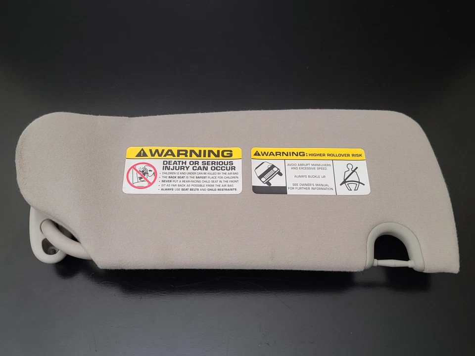 Dodge Durango 2001-2003 conductor lado izquierdo parasol tela gris Foto 2 de 4