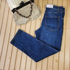 NWT Ella Moss Size 4/27 High Waist Rise Slim Straight Ankle Jeans Stretch Womens